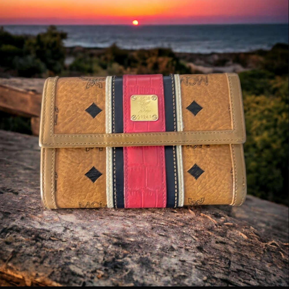 MCM Cognac Visetos Wallet